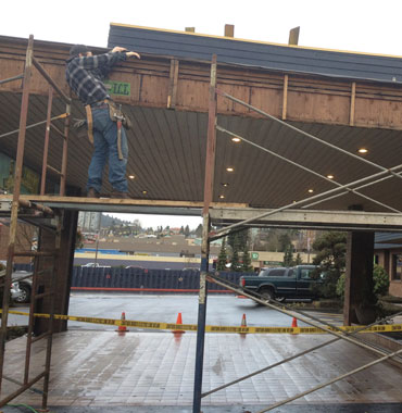 restaurant entrance rebuild